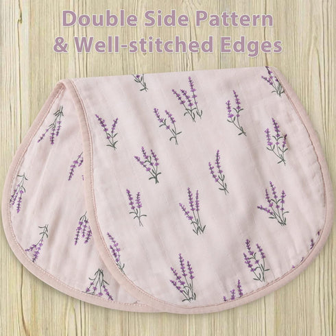 LifeTree Muslin Baby Burp Cloths - Ultra Soft 2 Pack Organic Cotton Large 22'' by 10'' Absorbent Milk Spit Up Rags - Burping Cloths for Newborn, G...