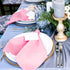 ANECO 12 Pieces Satin Napkins Soft Dinner Napkins Square Table Napkins 17 x 17 Inches for Restaurant Weddings Party Dinner Decoration (Pink)...