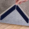 16 Pcs Rug Tape, Dual Sided Washable Removable Prevent Curling Rug Corner Holder, Keep Rug in Place Non Slip Adhesive Rug Stopper for Hardwood Flo...
