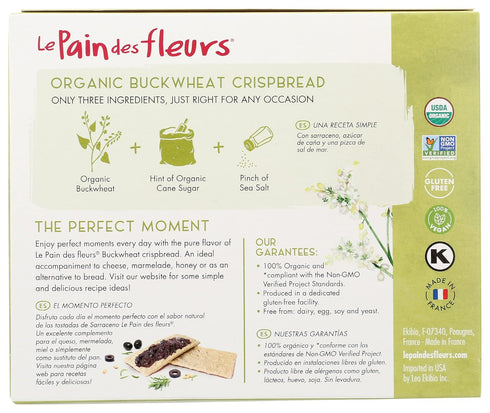 Le Pain des Fleurs Crispbread, Buckwheat, 5.3 ounce...