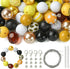 Stiesy 50 Pcs Sunflower Theme Chunky Bubblegum Beads Gumball Rhinestone Jumbo Plastic Beads Extender Chains Beading Wire for Crafts Jewelry Making...
