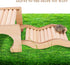Set of 2 Hermit Crab Hideout with Ramp, Wooden Hermit Crab Climibing Toys, Small Animals Habitat for Hamsters, Aquariums Ladder Bridge Ramp Toy, S...