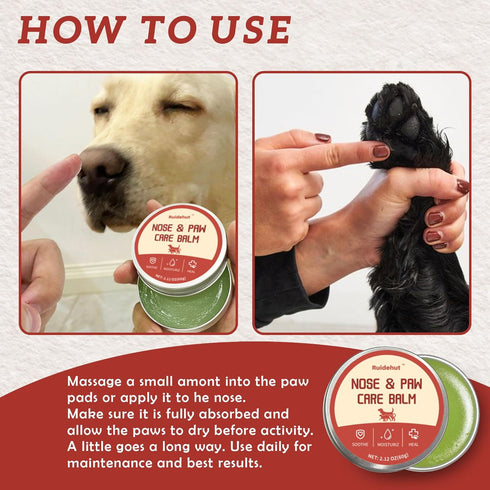 Dog Paw Balm | Dog Nose Balm | 2-in-1| Soothes, Heals, and Moisturizes Dry, Cracked Noses and Paws | Natural Plant Ingredients, Gentle and Safe - ...