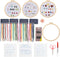 PATIKIL Embroidery Kit for Beginners, 3 Sets Cross Stitch Kits for Beginners Embroidery Kits Hand Stamped Pattern Learn to 30 Stitches with Instru...