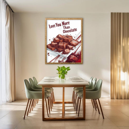 Posterizer 1 pcs-Love You More Than Chocolate-Valentine's day inspired art-Romantic Art-Holiday Poster-Gift for Couples boyfriend girlfriend Husba...