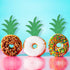 48 Pieces Green Pineapple Palm Leaf Cupcake Toppers Glitter Tropical Food Cocktail Picks Luna Toothpicks Hawaii Cake Decorations Donut Decor for S...