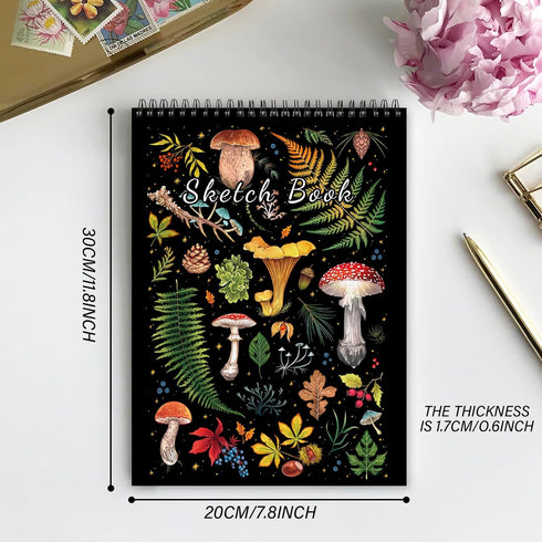 Deokke Sketchbook Top Spiral Bound Sketch Pad, 9 x 12 inch,100GSM Thick Paper,50 Sheets 100 Pages,Art Sketch Book Aesthetic Cute Drawing Writing P...