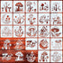 Mushroom Stencils for Painting 6inch Reusable Stencils Craft 20pcs for Fabric Wood Furniture Floors Wall Home Decor...