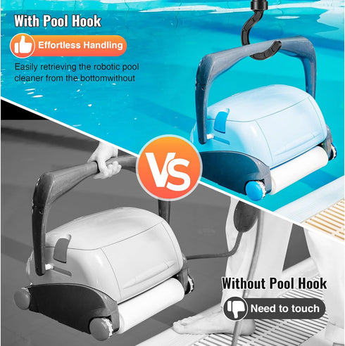 Pool Hook for Robotic Pool Cleaner, Pool Hooks for Poles, Compatible with All Robotic Pool Vacuum Cleaner, Easily Recycle the Pool Robotic, Suitab...