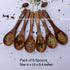 Wooden Small Spoons for Spices, Sugar Jar/Bowl, Spice Jar, Herbs, Salt, Condiments, Tea, and Coffee - Wooden Teaspoon, Wood Small Scoop for Bath S...