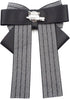 Topz black bow brooch for women large ribbon collar pin cravat Womens bow tie rhinestone brooch pin jabot bowtie for men necktie shirt decoration ...