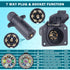 7 Pin Trailer Plug and Socket Kit RV Blade Trailer Wiring Harness Connector 7 Way Vehicle Side Replacement Trailer Plug Socket for Trailer Tow Hit...