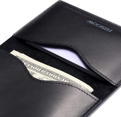HISCOW Minimalist Thin Bifold Card Holder - Italian Calfskin...