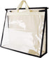 Vercord Clear PVC Handbag Dust-Free Cover Moistureproof Purse Storage Bag Organizer with Handle Zipper Space-Save Holder for Closet Beige XXL...
