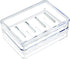 Youngever 4 Pack Soap Holders, Detachable Soap Dish, Soap Saver, Clear Bar Soap Holders for Shower, Sink Bathroom...
