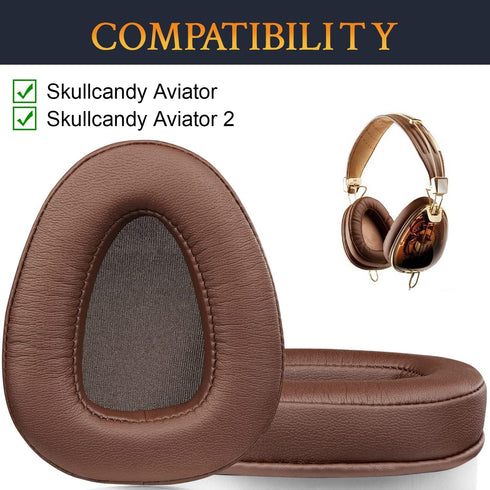 SOULWIT Earpads Replacement for Skullcandy Aviator, Aviator2 (Aviator 2.0) Headphones, Ear Pads Cushions with Softer Leather, Noise Isolation High...