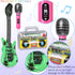 12 Pcs Inflatable Microphones 1 Pc Inflatable Boombox 2 Pcs Blow up Guitar for 80s 90s Party Decorations, 80s 90s Party Favors Decor Supplies Musi...