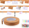 Uanchu Cork Strips Bulletin Bar Strips Pin Board Bar Strips Frameless Notice Board Strip with 1 Roll Double Side Tape 100 Push Pins for Office Bac...