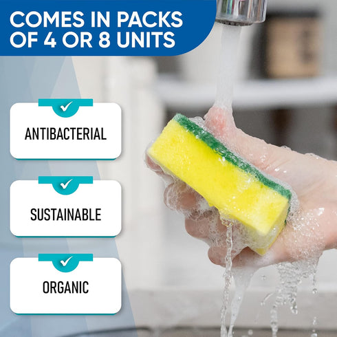 Blue Turtle Multipurpose Sponges – All Surface Cleaning Sponges – Premium Multifunction Scrub Sponge – Odor Resistant Sponges for Cleaning Stains,...