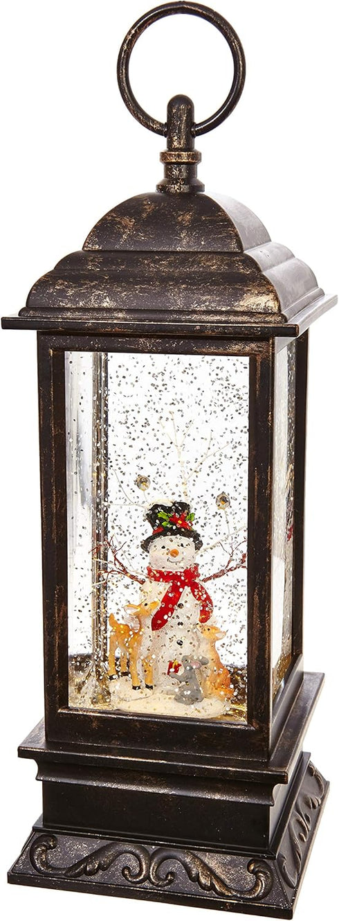 RAZ Imports 11" Snowman Lighted Water Lantern With Music...