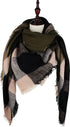 VIVIAN & VINCENT Fall Winter Scarf Classic Tassel Plaid Tartan Warm Soft Chunky Large Blanket Wrap Shawl Scarves for Women...