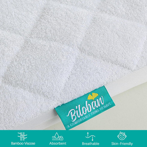 Bassinet Mattress Protector, Universal Fit for Halo Bassinest Swivel and Hourglass/Oval Bassinet Mattress, Ultra Soft Waterproof and Breathable, 2...