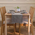 Encasa XO Table Runner 13x104 in Long | Cotton Canvas Fabric | Grey Solid Color | Machine Washable & Durable...