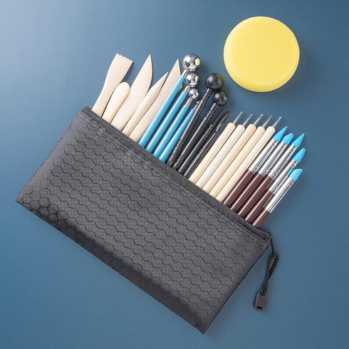 Luney Clay Tools Kit, 25 PCS Ceramics Polymer Clay Sculpting Pottery Tools Kit, Air Dry Clay Modeling Tools Set for Adults, Pottery Craft, Dotting...