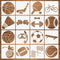 Sports Stencils, 16 Pcs Sports Ball Stencils, Football Basketball Golf Soccer Baseball Racing Diving Reusable Plastic Template for Painting on Woo...