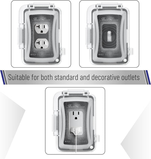 Bates- Weatherproof Electrical Outlet Cover, 1-Gang, Outdoor Outlet Cover Weatherproof, Outdoor Plug Cover, Outdoor Electrical Outlet Cover, Weath...