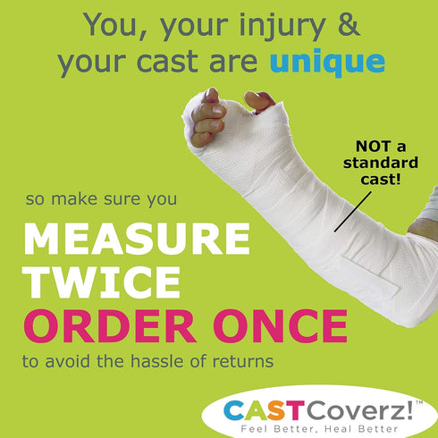 CastCoverz! Designer Arm Cast Cover - Neon Tracks - Medium Short: 11" Length X 9" Circumference - Removable and Washable - Made in USA...