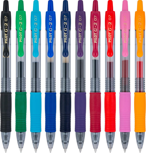 PILOT G2 Limited Edition Harmony Ink Collection Retractable Gel Pens, 0.7mm Fine Point, Assorted Ink, 10-Pack(New Rose Pink & Grape Inks), 10-Pack...