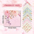 12 * 12 Inches Cardstock Paper Pad, Garden Pink Floral Design Cardmaking Themed 24 Sheets Scrapbook Decorative Paper for Junk Journal, Decoupage a...