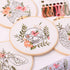 4p Embroidery starter kit with Abstract art patterns and instructions, DIY adult beginner cross stitch kits, including 2 plastic embroidery hoop, ...