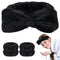 3PCS Makeup Headband and WristBand Set, Skincare Spa Headband for Washing Face,Towels Wrist band for Women Girls Prevent Liquid Spilling from Arms...