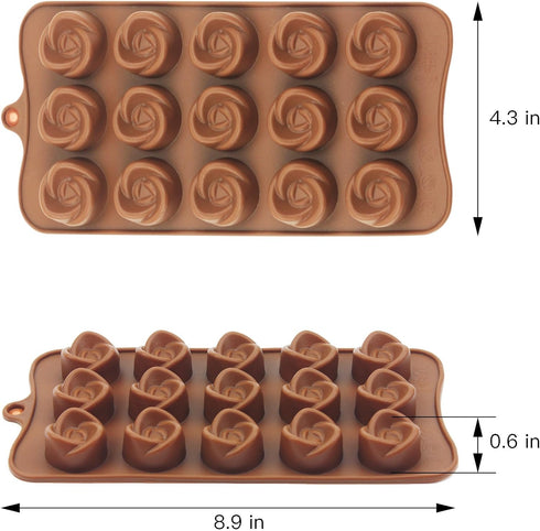 homEdge Truffle Mold, Set of 4 Packs Food Grade Non-Stick Silicone Jelly Chocolate Candy Ice Molds...