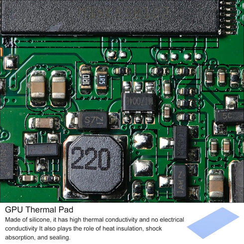 MECCANIXITY Thermal Pad 3.6W/m.K Insulated Heat Resistant High Temperature Resistant Silicone Cooling Pads 150x93x1mm for Laptop Computer Radiator...