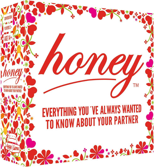 Hygge Games Honey - Everything You´ve Always Wanted to Know About Your Partner - Fun Conversation for Couples, red...