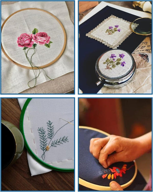 YUYUZSEN 59 Pcs Water Soluble Hand Sewing Stabilizers?Embroidery Stick and Stitch Embroidery Paper Wash Away?for Embroidery Stabilizers Flower Pat...