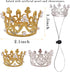 PET SHOW 2pcs Small Dog Crown Headband Puppies Rabbit Cat Hat for Birthday Party Silver Gold Rhinestone Faux Pearl Crown for Boy Girl Wedding Hair...