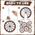 Outus 9 Pcs Wagon Wheel Decorations Paper Fans Wooden Wagon Wheels Wall Decor Western Hanging Paper Fans for Wild West Western Cowboy Themed Class...