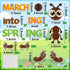 77Pcs Marching Into Spring Bulletin Board Set, Spring Insect Ant Honeycomb Cutouts Classroom Decorations, Hello Spring March Chalkboard Wall Decor...