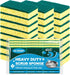 Heavy Duty Scrub Sponges Kitchen 24pcs,Dual Side Cleaning Dish Sponges for Non-Coated Cookware,Pocelain Bakeware and More...