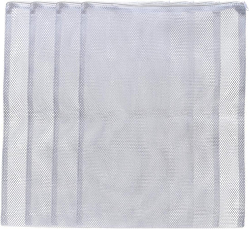 ALEGI Large Filter Media Bags,Aquarium Mesh Bags with Plastic Zipper,White Net Bags for Bio Balls, Ammonia Remover 17.8" by 13.5" (4pcs)...
