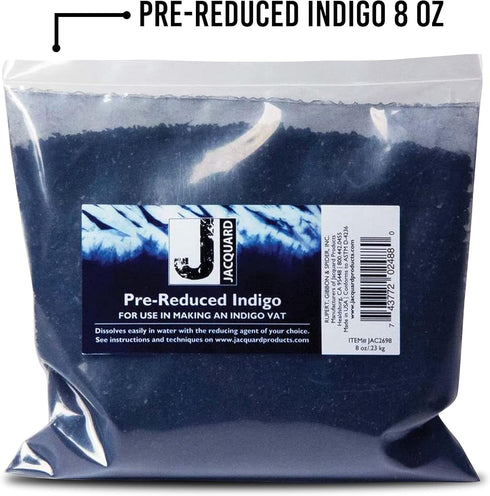 Jacquard Blue Indigo Dye - 8 Oz Create Your Own Shibori Bag, Macrame, Pillow...