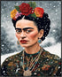 Posterizer 1 pcs- Frida Kahlo inspied art in the snow-Famous Figures Art Collection-Floral Botanical Art- Living Room Bedroom Decor- unframed wall...