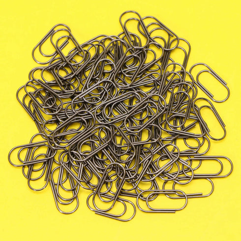 100 Pieces 16mm MIni Black Nickel Paper Clips, Retro Paperclipa, Office Clips Assorted...