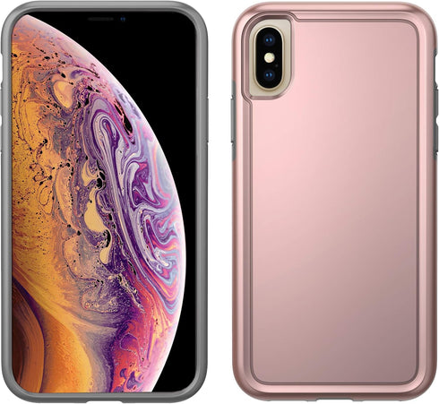 Pelican Adventurer Phone Case for iPhone Xs and iPhone X (Metallic Rose Gold/Gray)...