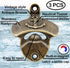 Magnetic Bottle Opener Wall Mounted Beer Cap Opener Nautical, Antique Bronze Anchor Deck Mounted Bottle Opener with Magnets Built-in for Bar Gift ...