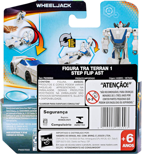 Transformers Toys EarthSpark 1-Step Flip Changer Wheeljack 4-Inch Action Figure, Robot Toys for Ages 6 and Up...